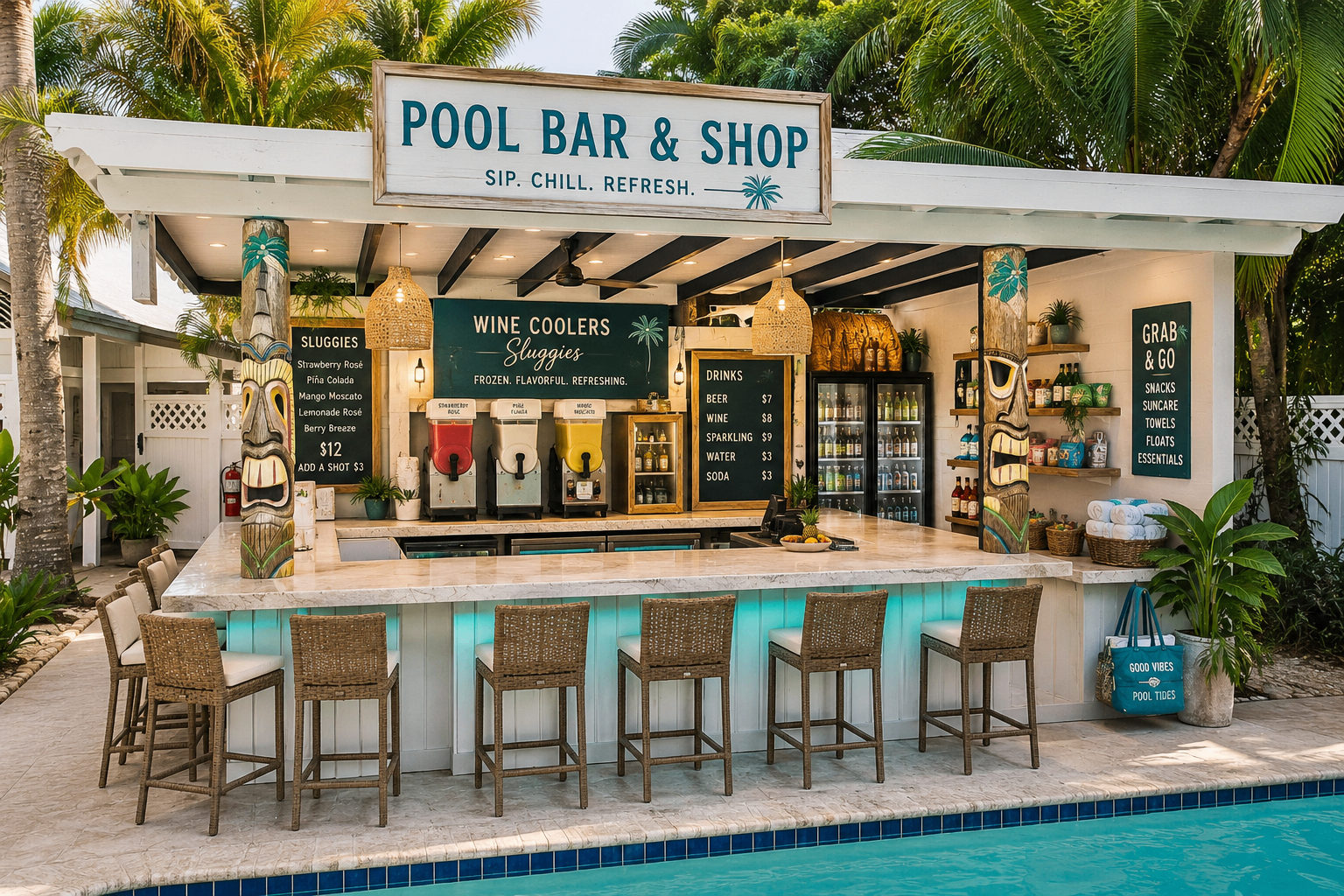 Pool Bar & Shop — Full Build
